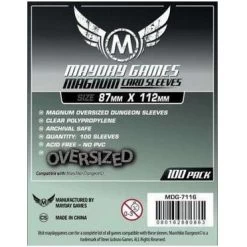 Sleeves Transparents 87 X 112MM 100P Mayday Games