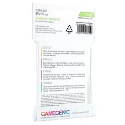 Sleeves Transparents 59 X 91MM 50P Matte -Série De Jeux Sleeves Transparents 59 x 91MM 50P Matte 1