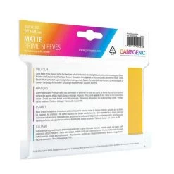 Sleeves Transparents Matte 66 X 91MM 100P Jaune -Série De Jeux Sleeves Transparents 66 x 91MM 100P Jaune Matte 2