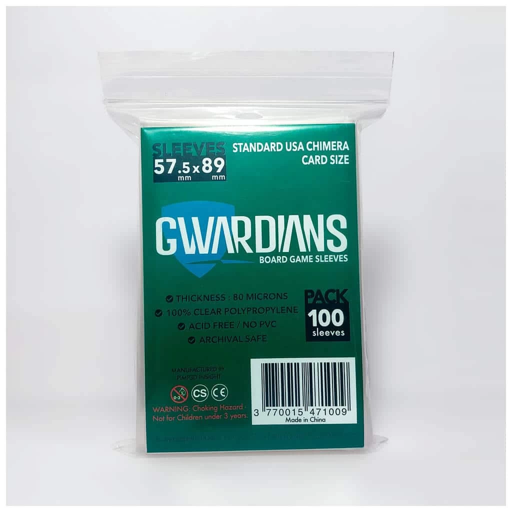 Sleeves Transparents 57,5 X 89MM 100P Gwardians 3 Sleeves Transparents 57,5 X 89MM 100P Gwardians