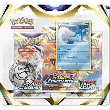 Stars Étincelantes – Pack 3 Boosters Givrali 3 Stars Étincelantes – Pack 3 Boosters Givrali